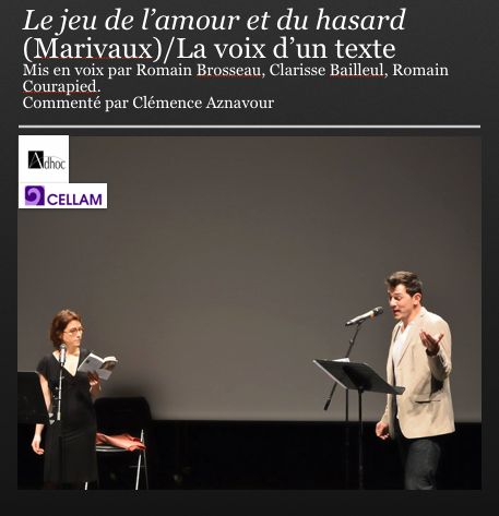 La voix d'un texte : Le jeu de l'amour et du hasard de Marivaux (1/3)